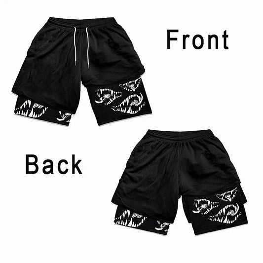 Berserk Wolf Jaw Quick Dry Premium Mesh Workout Shorts