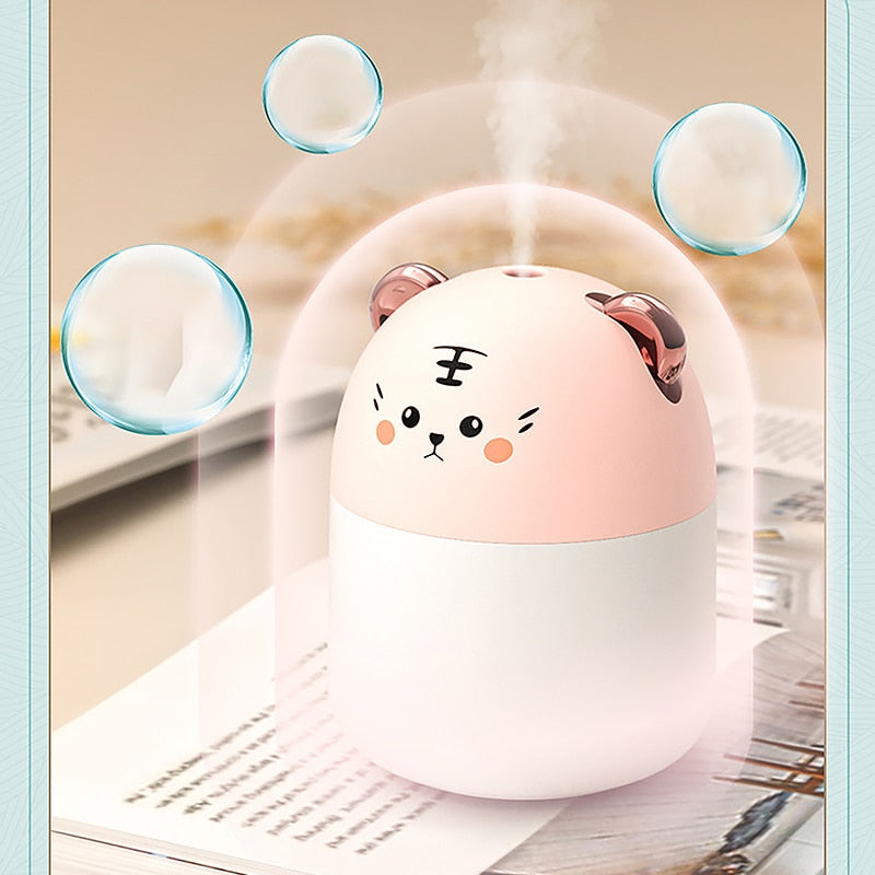 Cute Cat Air Humidifier Aromatherapy Diffuser With Night Light - Nebulizer Mist Maker