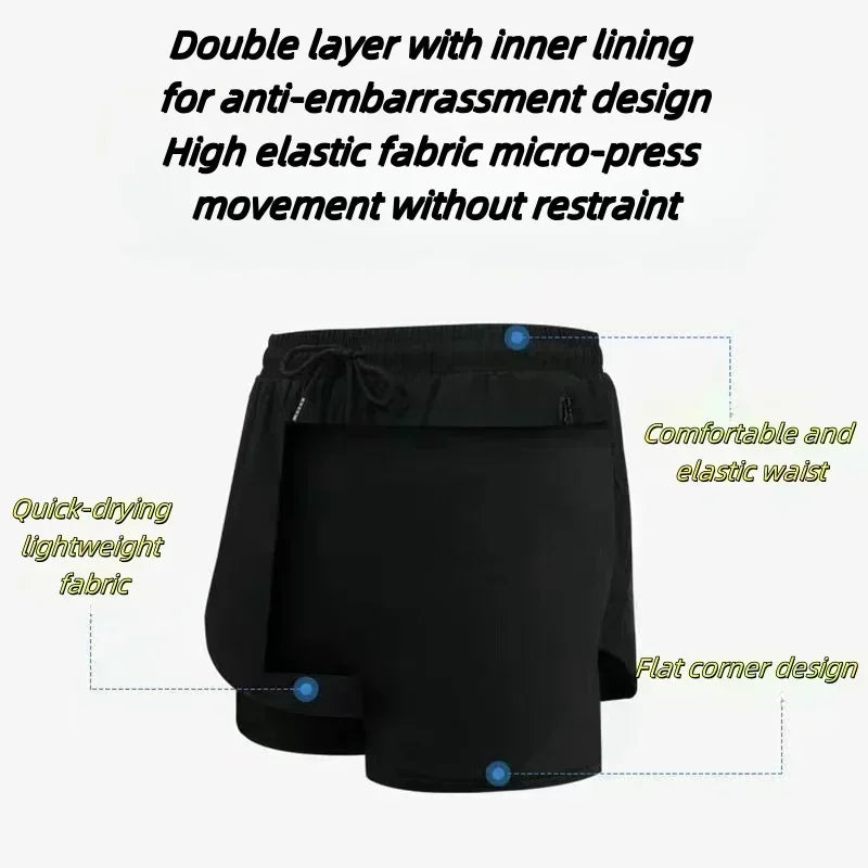 Dragon Z Capsule Corp 2-in-1 Double Layer Gym Shorts