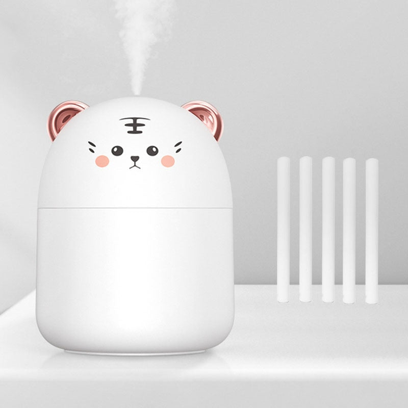 Cute Cat Air Humidifier Aromatherapy Diffuser With Night Light - Nebulizer Mist Maker