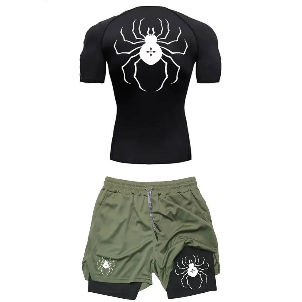 Hunter x Spider Shorts and Compression Shirt Set