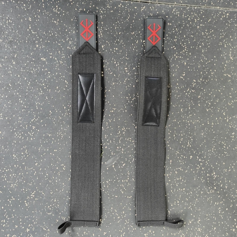 2Pc Berserk Weightlifting Wrist Wraps - Professional Wrist Support Wraps for Weightlifting