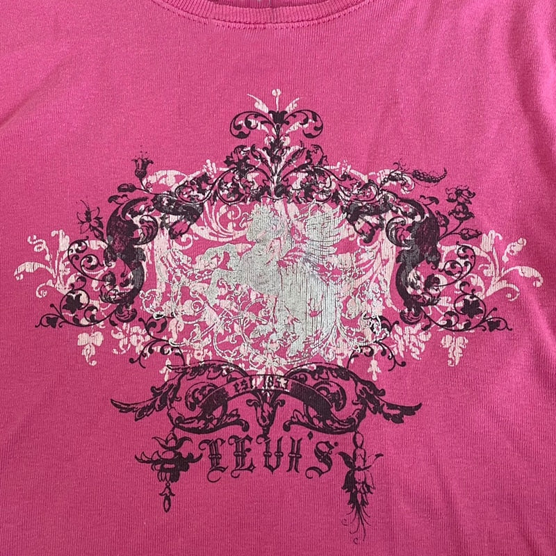 Vintage T-shirt Women's Short Sleeve Round Neck Slim Fit Tops