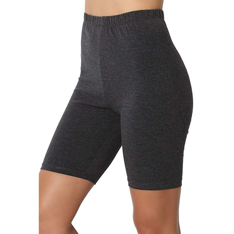 2022 Women Elastic Shorts Casual High Waist Tight Fitness Slim Skinny Bottoms Summer Solid Sexy White Black Shorts