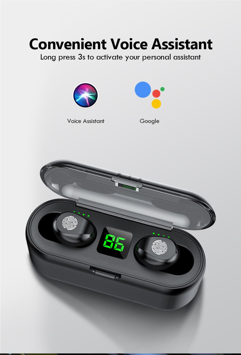 Wireless Bluetooth Headphones - Waterproof HiFi Earbud Headset with Charging Case - Superhero Gym Gear