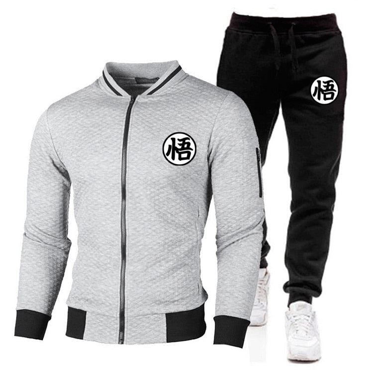 Dragon Master Casual Jogging Tracksuit Zipper Hoodie and Sweatpants Pants Workout Sportswear