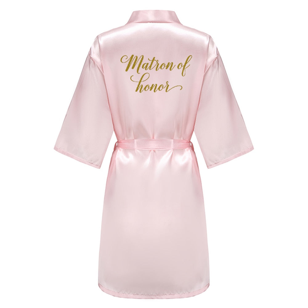 Silk Bridal Party Getting Ready Robes - Bride, Maid of Honor, Bridesmaid Robes