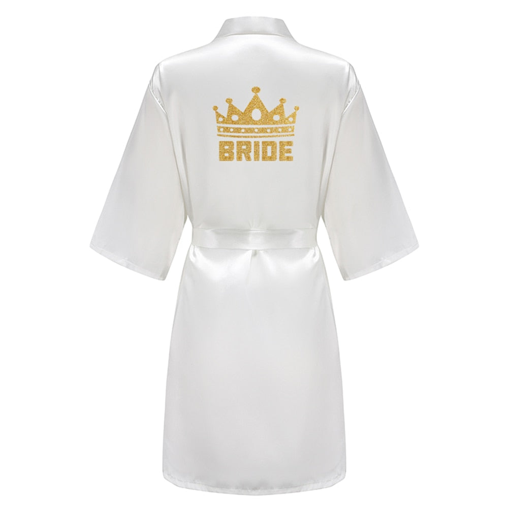 Silk Bridal Party Getting Ready Robes - Bride, Maid of Honor, Bridesmaid Robes