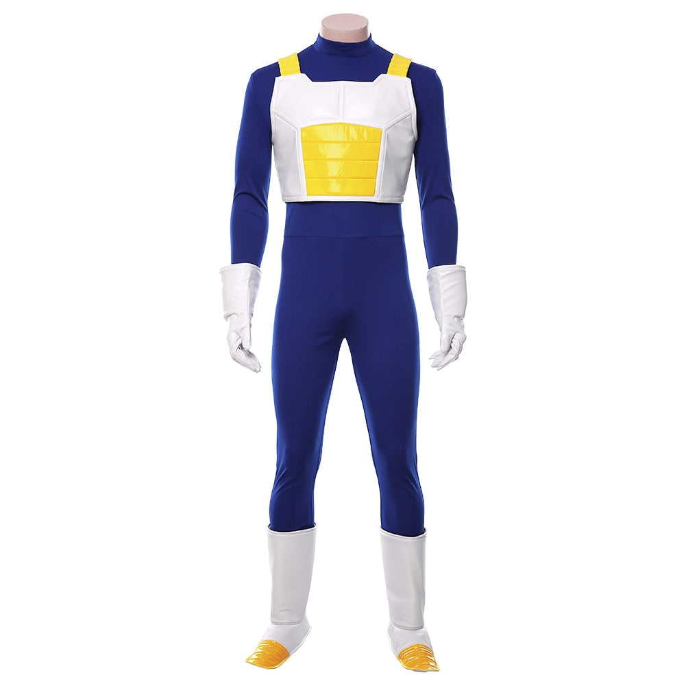 Dragon Warrior Cosplay Costume Jumpsuit Shoe Covers Gloves Vest Halloween Power Up