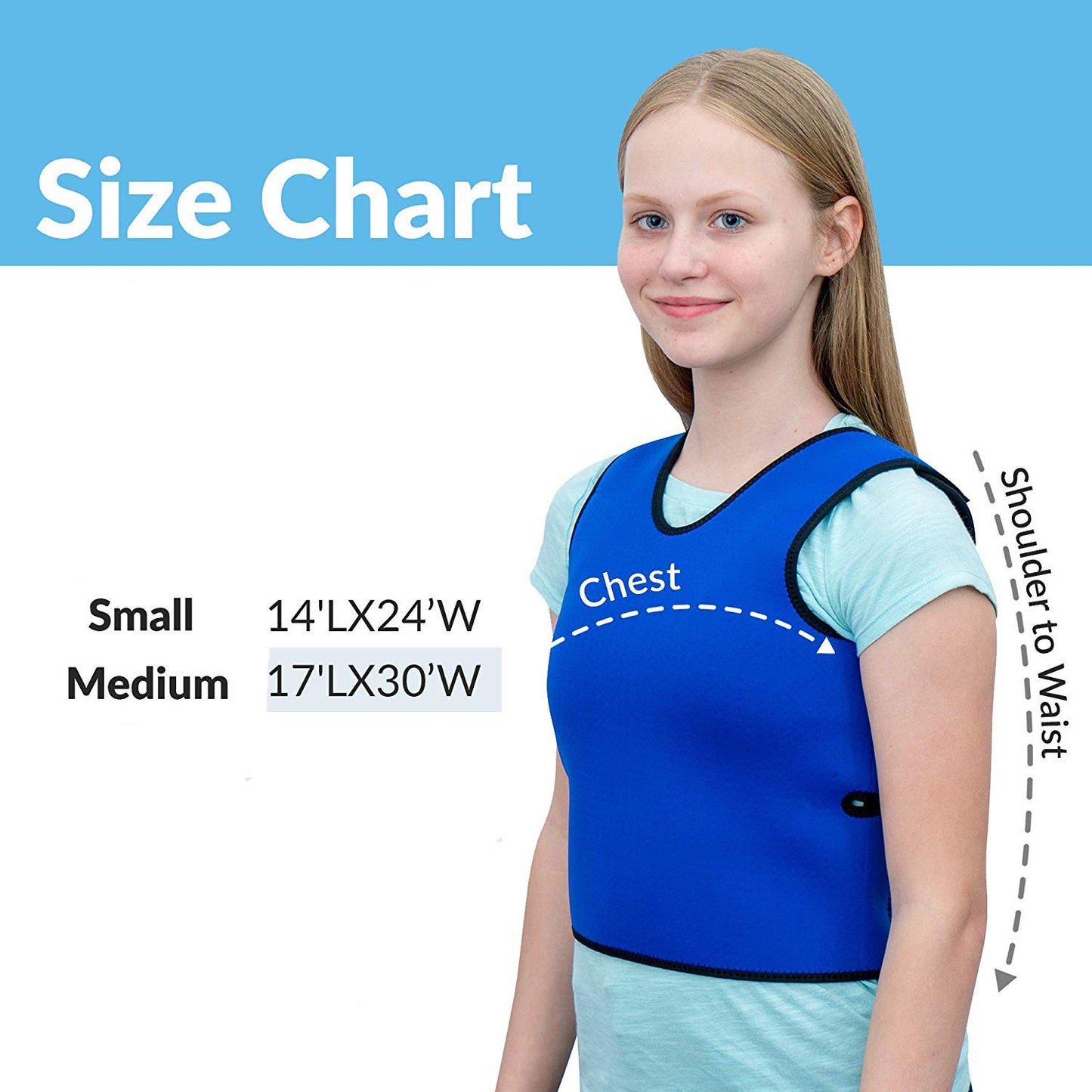 Weighted Sensory Compression Vest for Autism and Hyperactivity, Deep Pressure Vest for Kids with Mood Processing Disorders