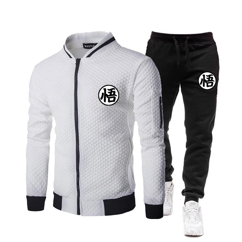 Dragon Master Casual Jogging Tracksuit Zipper Hoodie and Sweatpants Pants Workout Sportswear