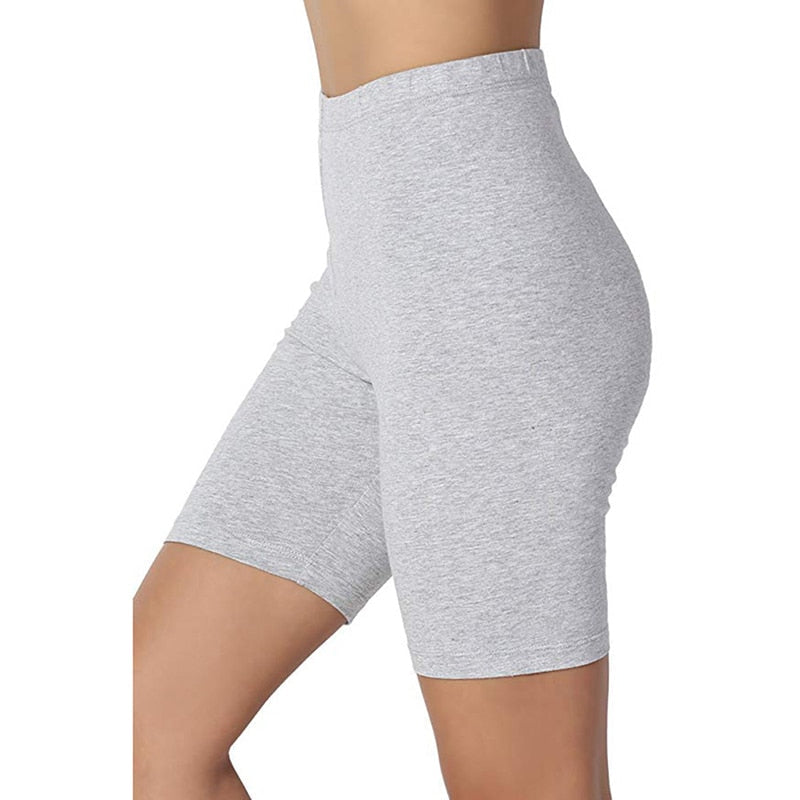 2022 Women Elastic Shorts Casual High Waist Tight Fitness Slim Skinny Bottoms Summer Solid Sexy White Black Shorts