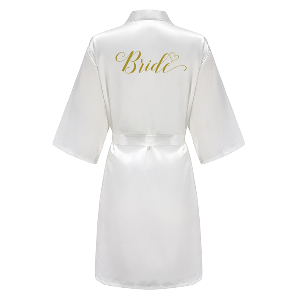 Silk Bridal Party Getting Ready Robes - Bride, Maid of Honor, Bridesmaid Robes