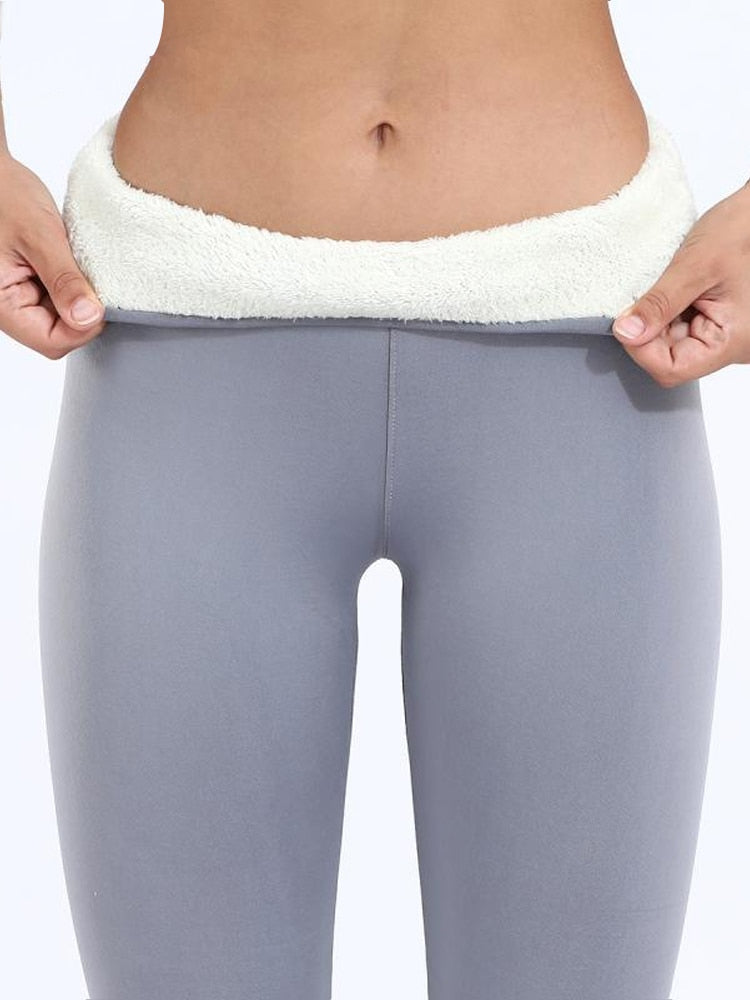 Leg Warmer's Women Pants Warm Winter Thick Velvet Legging High Waist Leggings Compression Thick Lamb Wool Pants Cold Resistant Pants