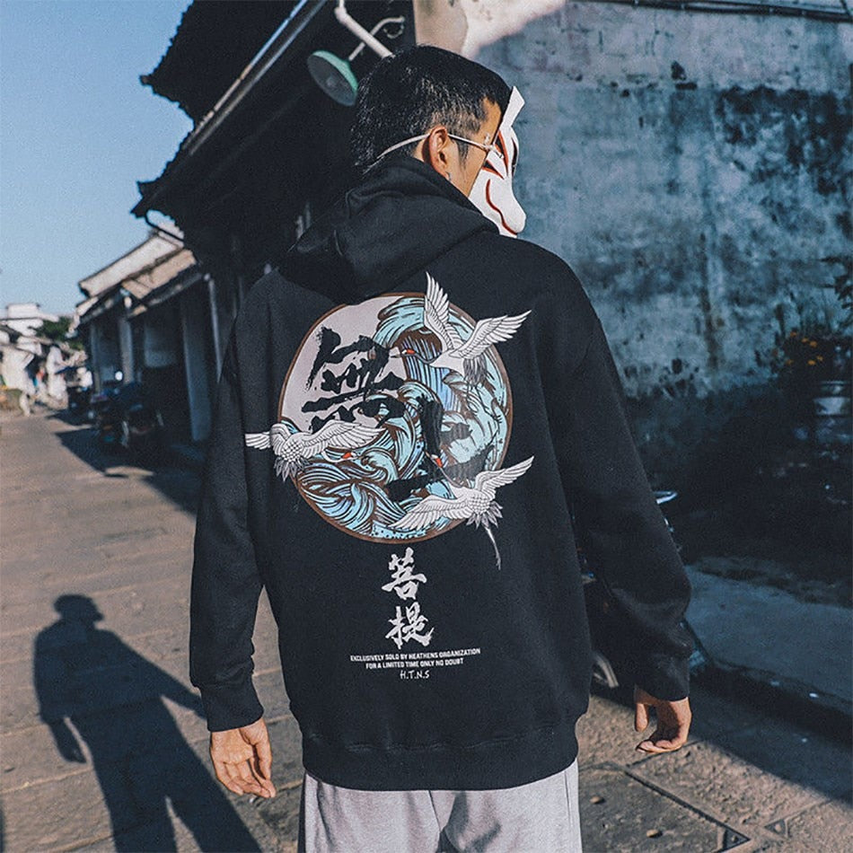 Samurai Demon Vintage Japanese Streetwear Hoodies