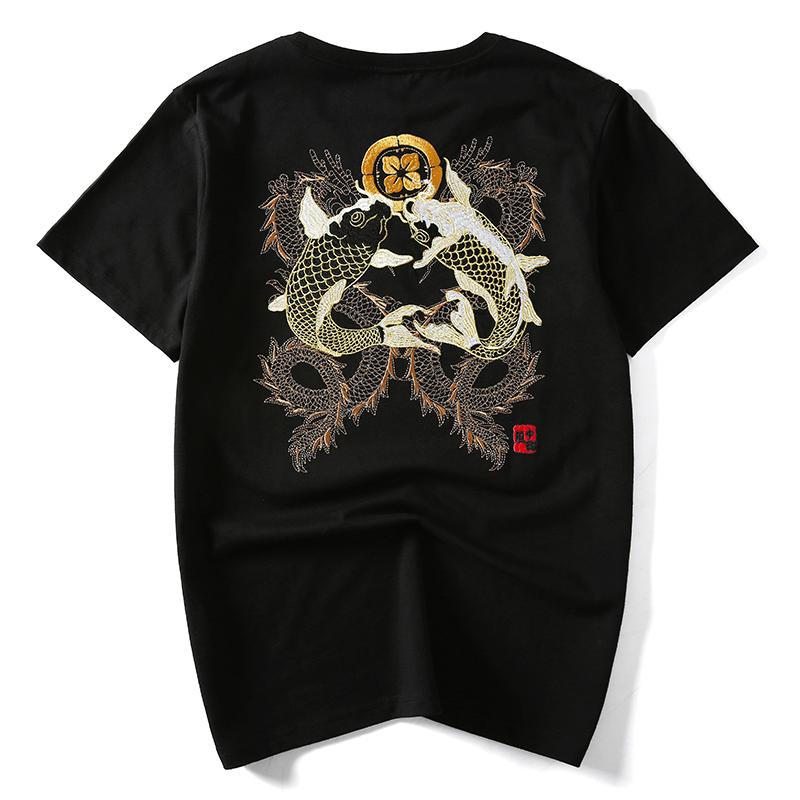 Double Dragon & Koi Sukajan T-shirt
