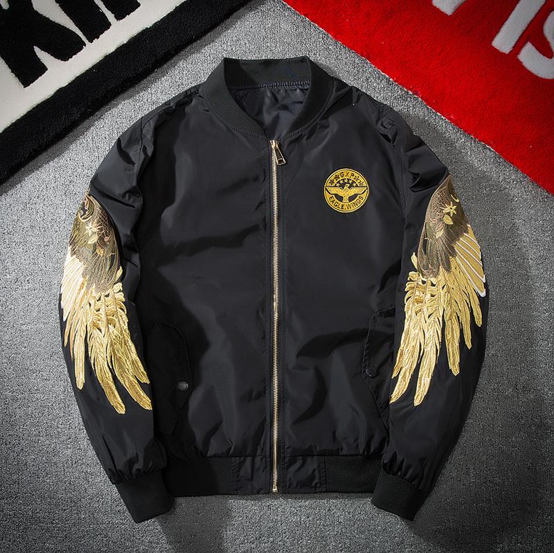 Golden Angel Wings Bomber Jacket