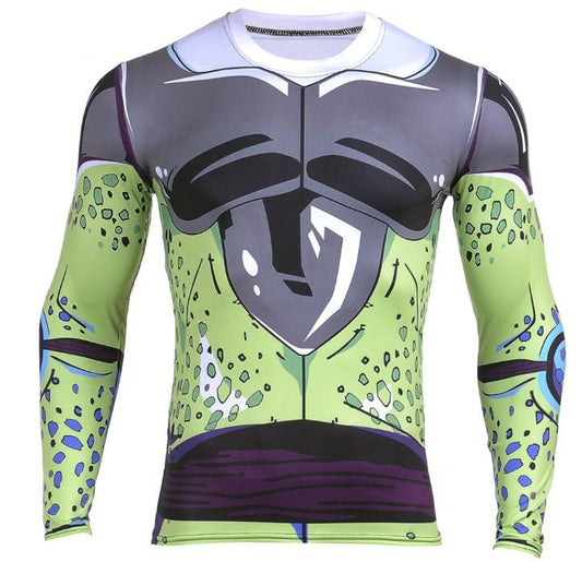 Perfect Cell Dragon Z Long Sleeve Compression Rash Guard