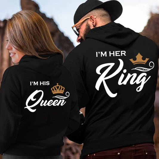 Queen and King Hoodies Couples Hoodies for Women and Men