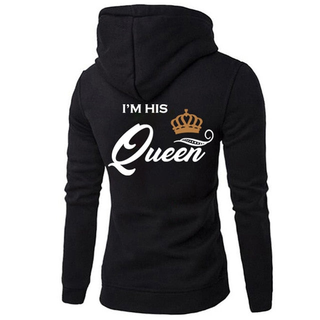 Queen and King Hoodies Couples Hoodies for Women and Men