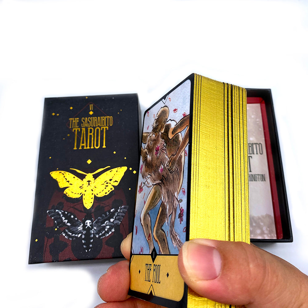 The Sasuraibito Tarot 78 Card Deck and 63-page guidebook Original Divination Gilt Edge with Box