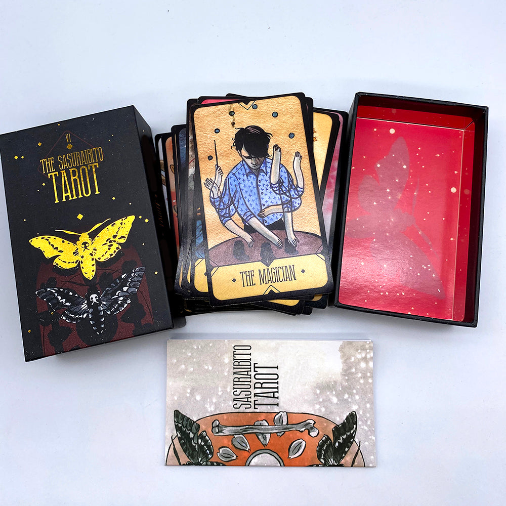 The Sasuraibito Tarot 78 Card Deck and 63-page guidebook Original Divination Gilt Edge with Box