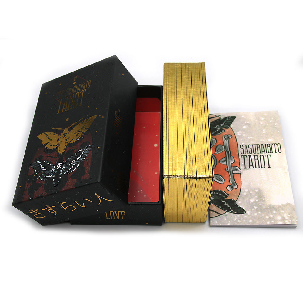 The Sasuraibito Tarot 78 Card Deck and 63-page guidebook Original Divination Gilt Edge with Box