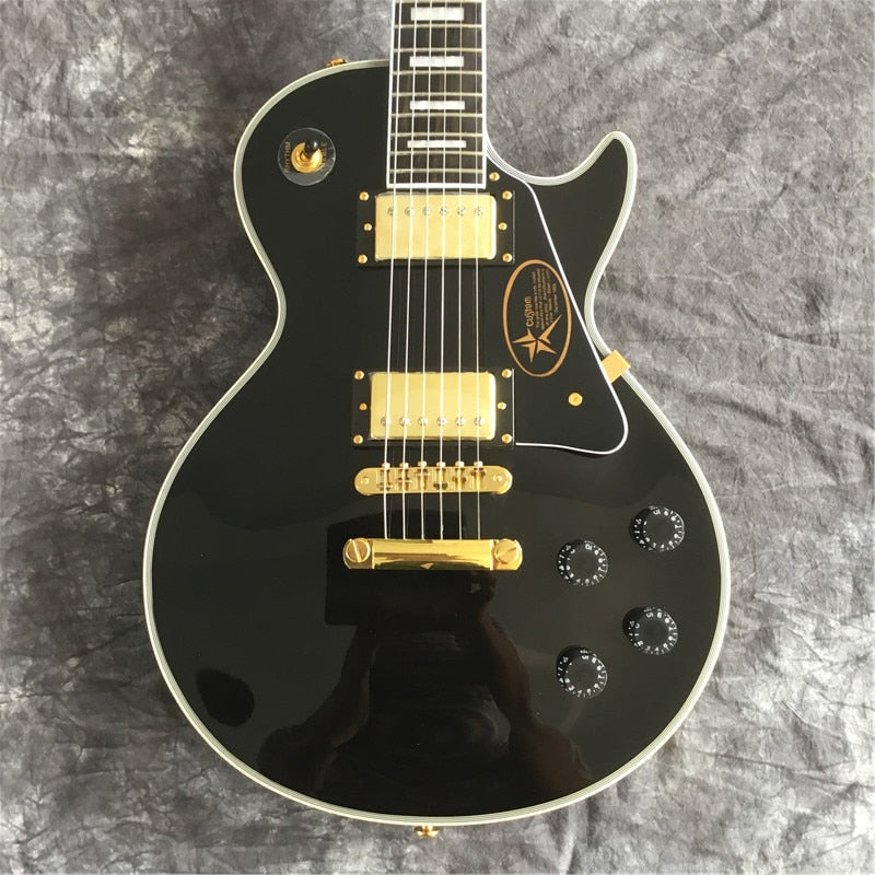 Les Paul Style Black Gold Electric Guitar