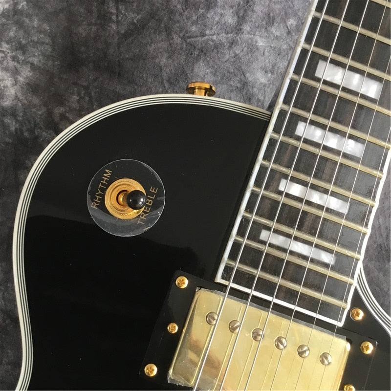 Les Paul Style Black Gold Electric Guitar
