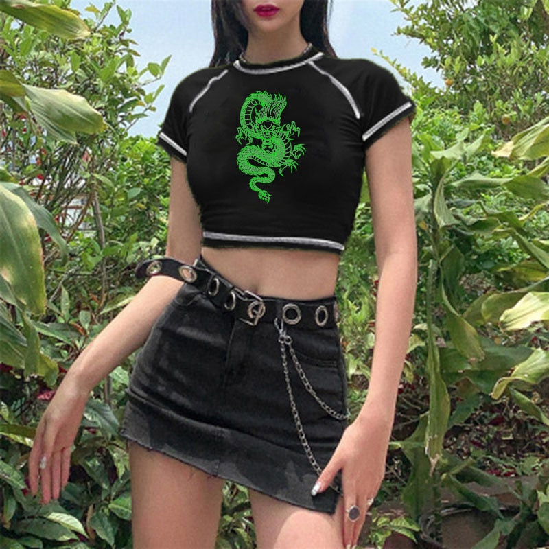 Vintage Chinese T-shirt Punk Takeout Style