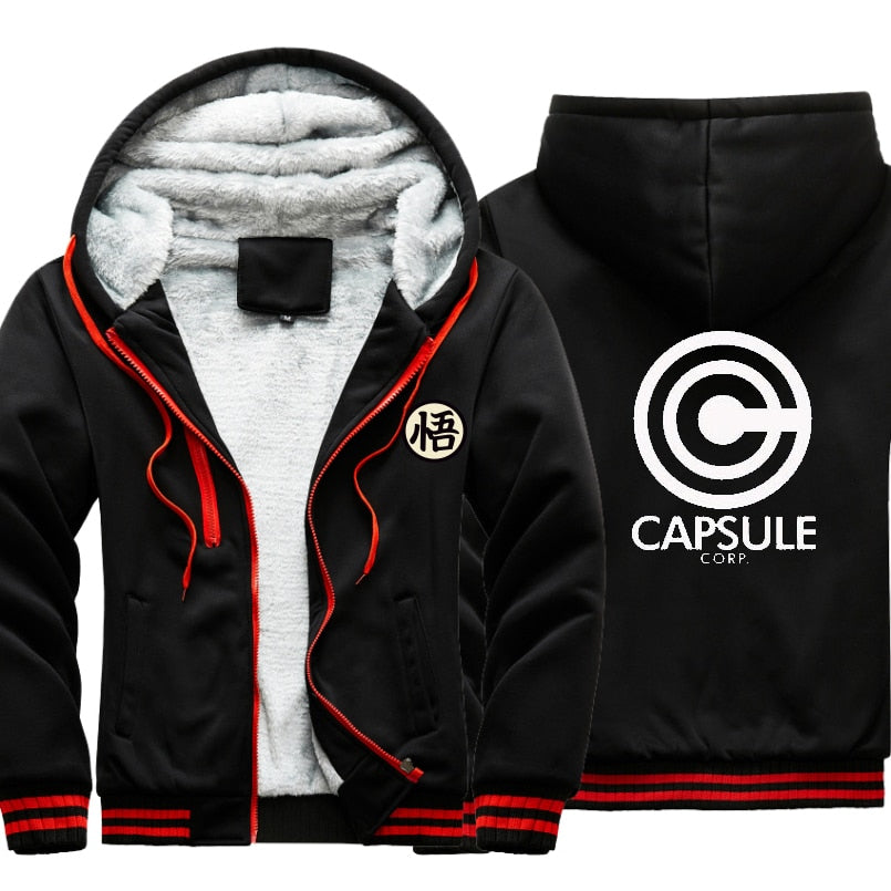 Dragon Warrior Capsule Corp Thick Winter Jacket