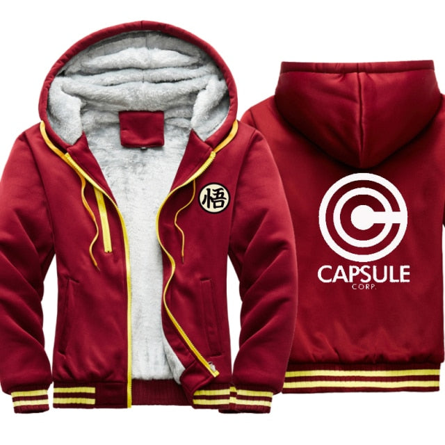 Dragon Warrior Capsule Corp Thick Winter Jacket