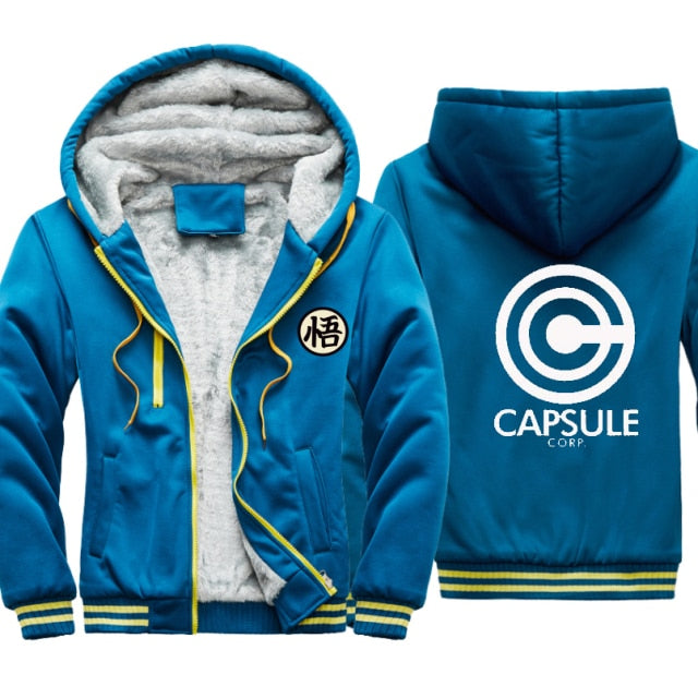 Dragon Warrior Capsule Corp Thick Winter Jacket