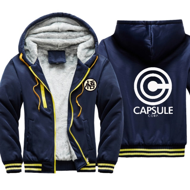 Dragon Warrior Capsule Corp Thick Winter Jacket