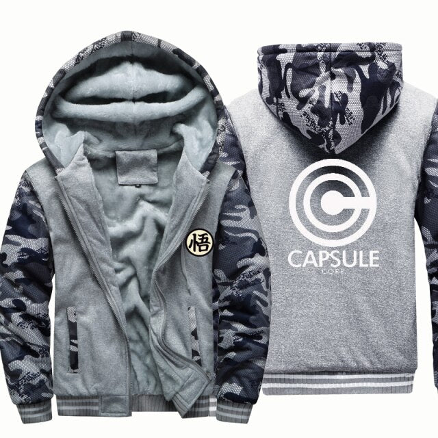 Dragon Warrior Capsule Corp Thick Winter Jacket