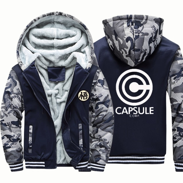 Dragon Warrior Capsule Corp Thick Winter Jacket