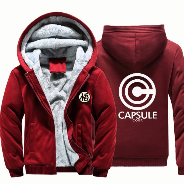 Dragon Warrior Capsule Corp Thick Winter Jacket