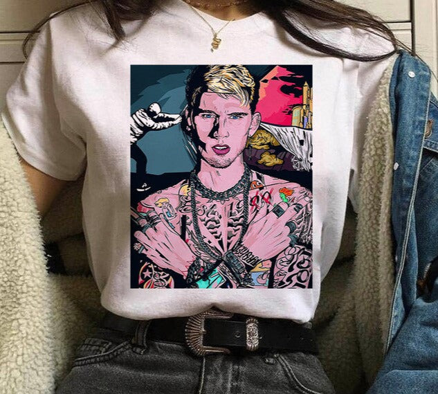Machine Gun Kelly MGK Streetwear Harajuku Oversized Cotton T-shirt