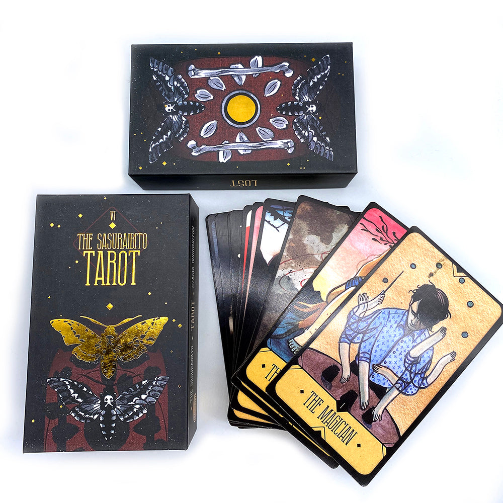 The Sasuraibito Tarot 78 Card Deck and 63-page guidebook Original Divination Gilt Edge with Box