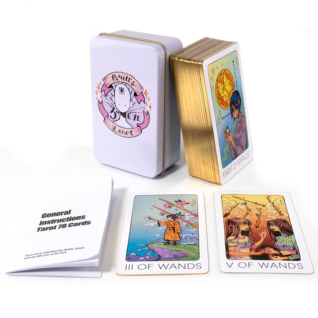 The Sasuraibito Tarot 78 Card Deck and 63-page guidebook Original Divination Gilt Edge with Box