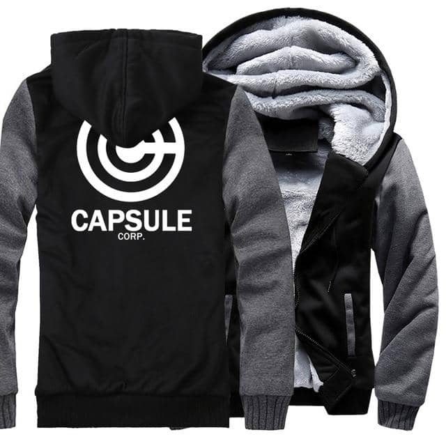 Dragon Thick Winter Capsule Hoodie Black and Gray - FitKing