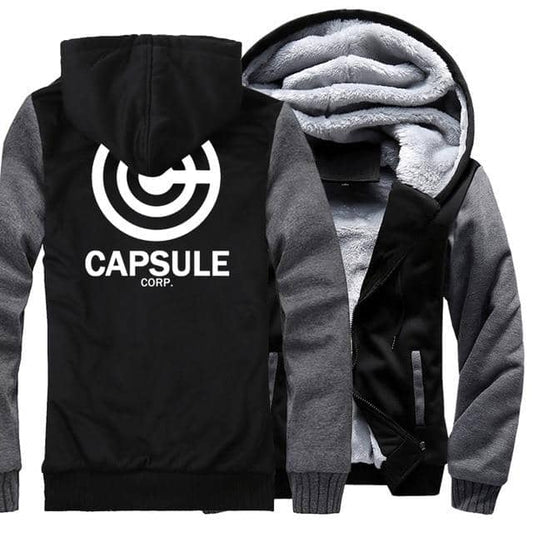 Dragon Thick Winter Capsule Hoodie Black and Gray - FitKing