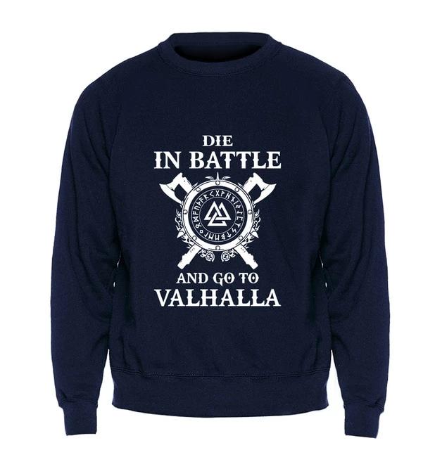 Odin Vikings Sweatshirt - Die In Battle And Go To Valhalla Multiple Colors - Superhero Gym Gear
