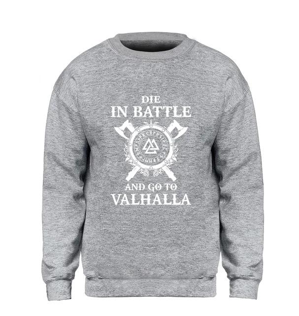 Odin Vikings Sweatshirt - Die In Battle And Go To Valhalla Multiple Colors - Superhero Gym Gear