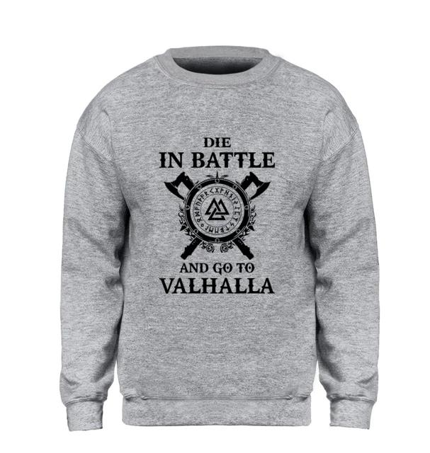 Odin Vikings Sweatshirt - Die In Battle And Go To Valhalla Multiple Colors - Superhero Gym Gear