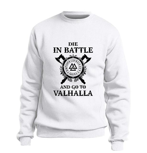 Odin Vikings Sweatshirt - Die In Battle And Go To Valhalla Multiple Colors - Superhero Gym Gear