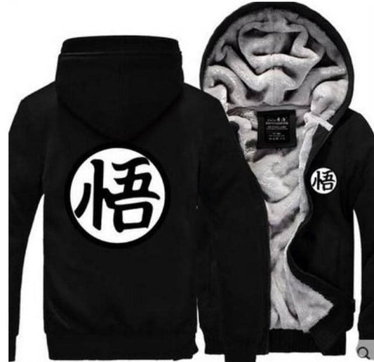 Dragon Warrior Thick Winter Hoodie Black - FitKing