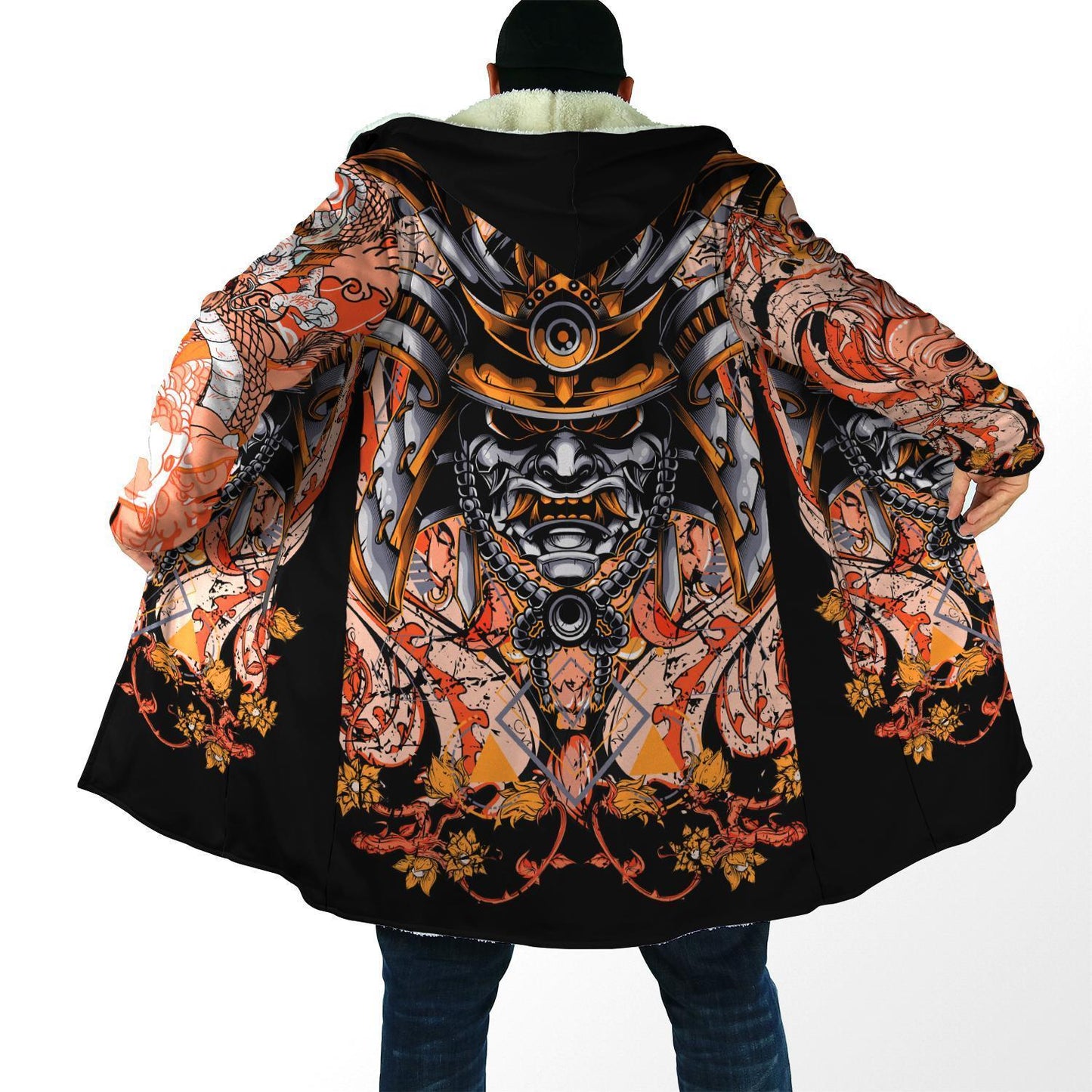 Irezumi Hooded Oni Samurai Cloak - Multiple Designs