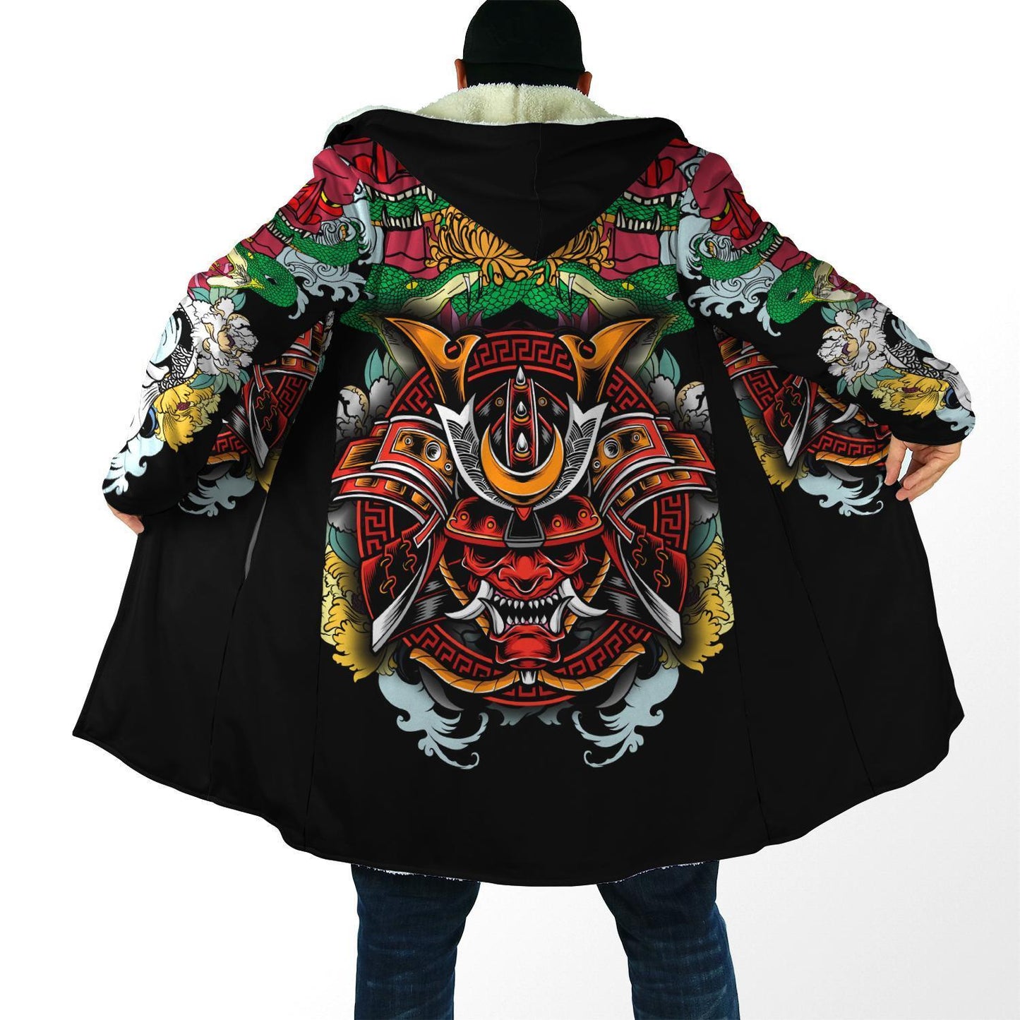 Irezumi Hooded Oni Samurai Cloak - Multiple Designs