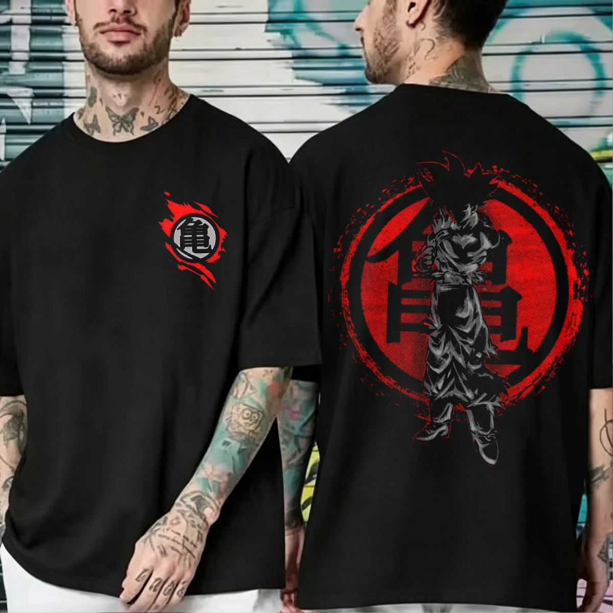 Dragon Z Saiyan Short Sleeve Crew neck Cotton T-Shirt - Vintage Saiyan Collection